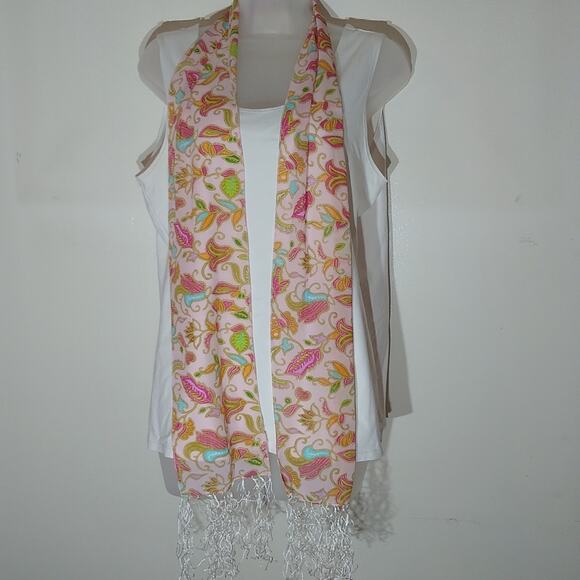 Paisley scarf with Fringe. 6X65 - Picture 1 of 4